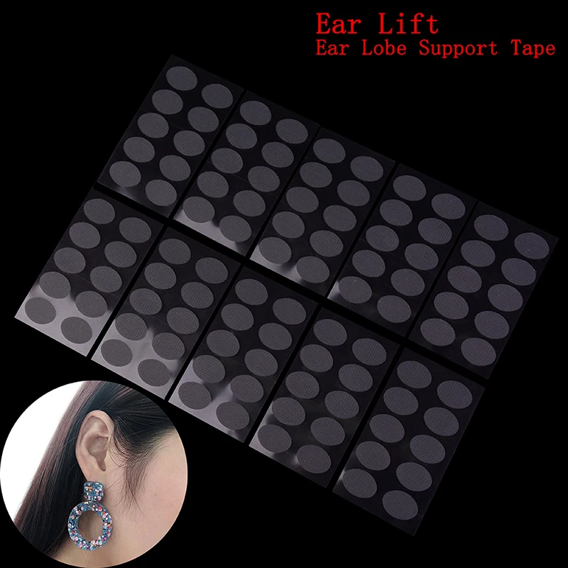 100Pcs Clear Invisible Earlobes Protective Stickers For Stretched Ear Lobes And Relieve Strain From Heavy Earrings