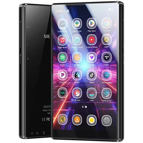 Reproductor de MP3 WiFi MECHEN 256GB(128+128GB) con Bluetooth, Android 13 y transmisión Wi-Fi, pantalla IPS de 5"" 1080P