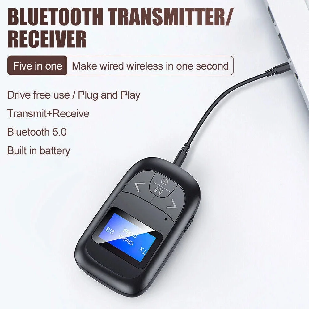 Bluetooth 5.0 アダプター軽量 Bluetooth トランスミッターレシーバーポータブル Bluetooth アダプター高度な非 Bluetooth テレビホーム用