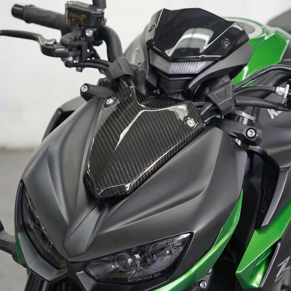 Carbon fiber front fender cover for 2014-2022 Kawasaki Z1000 motorcycles 3
