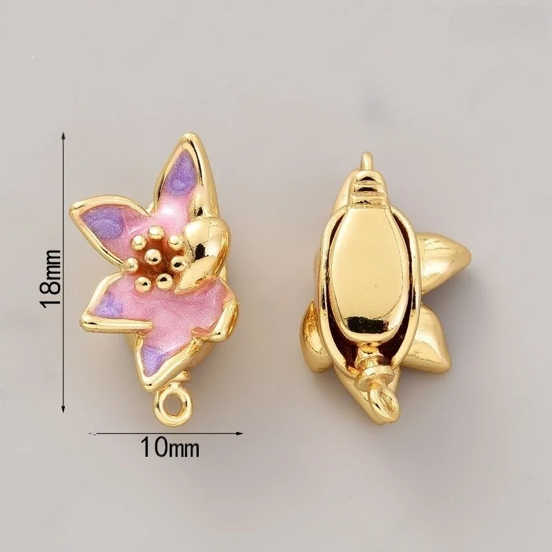 1pcs Brass Gold Plated Ingot Jewelry Clasp Water Lily Lotus Fastening Lock DIY Bracelet Necklace Pearl Chain Material Accessorie