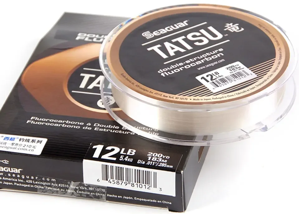 100% Original From JAPAN Monofilament SEAGUAR TATSU Fluorocarbon Fishing Line 200YDS 183M Carbon Fiber Fishing Line