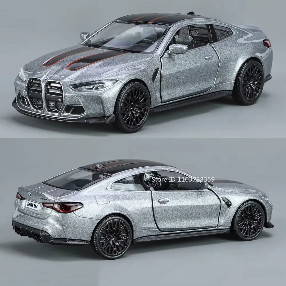 1:36 Modellauto BMW M4 CSL M3 1987, Miniaturautos, Legierung, Druckguss-Türen, geöffnet, zurückziehbare Gummireifen, Ornament, Spielzeug für Kinder, Geschenke – Detail 12