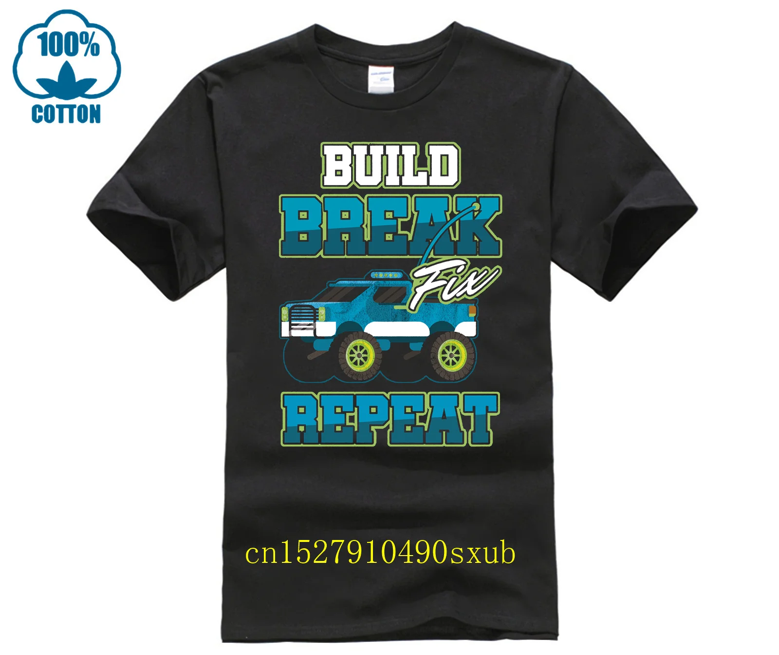 Radio controlled cars mechanic rc drivers build break repeat rc racing gift thomas larch man's t-shirt car moto tee clothes