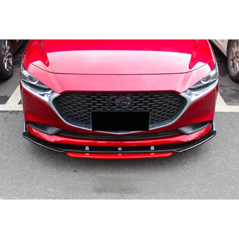 Applicable To For Mazda 3 Accessories 3Pcs Car Front Bumper Split Lip Body Kit Spoiler Deflector Modification