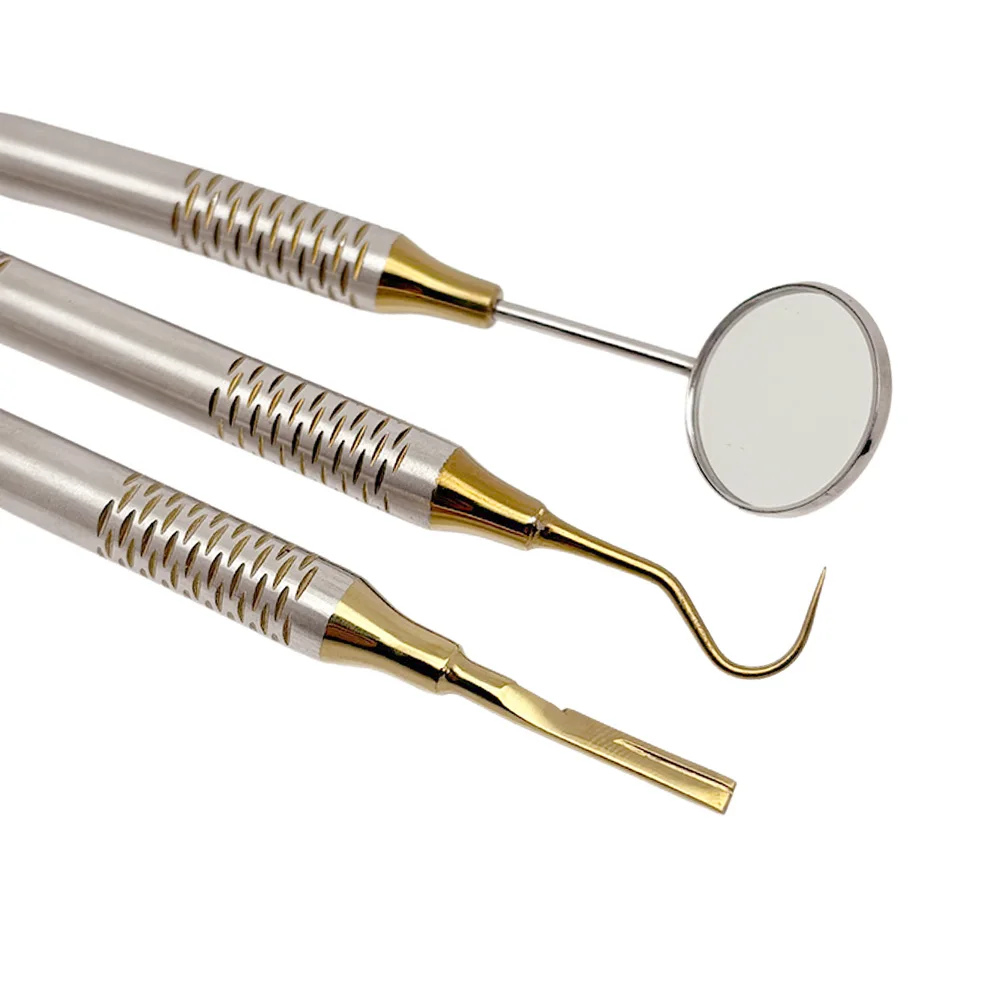 1Pc Stainless Steel Dental Mouth Mirror Explorer Probe Oral Care Tool Teeth Cleaning Instrument Dentist Equipment - Image 2