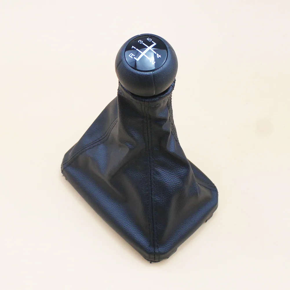 Car Styling 5 Speed Shift Gear Knob and Gaitor Leather Boot fit for Vauxhall Opel MERIVA A 2003-2005 2007-2010