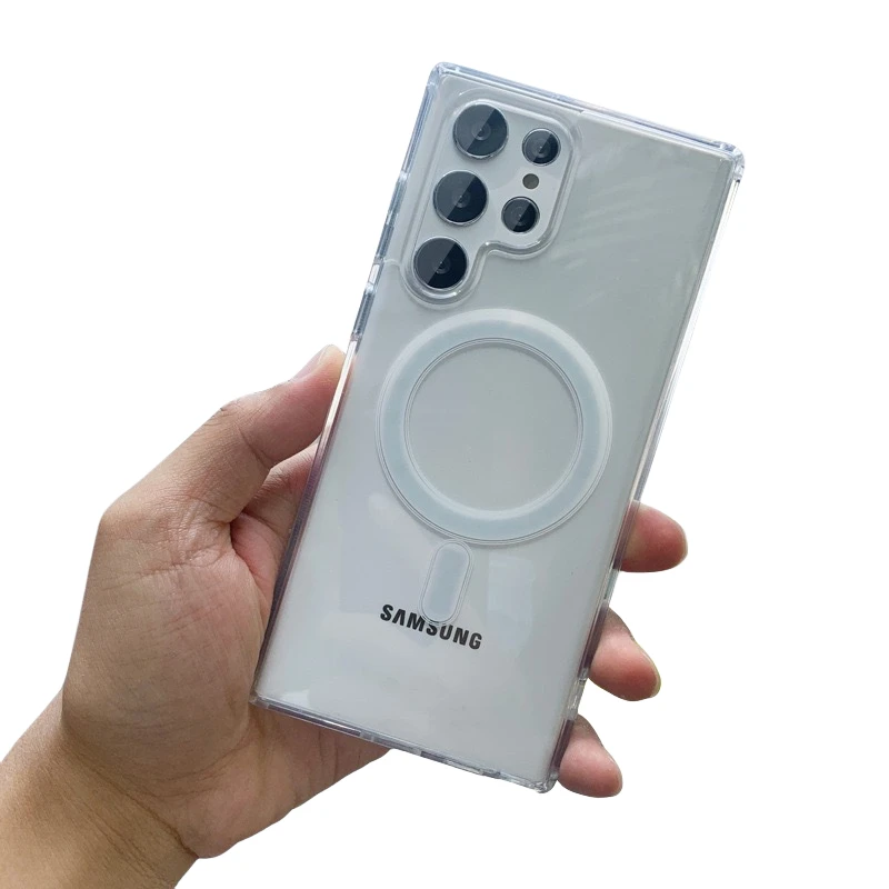 Original For Magsafe Magnetic Case for Samsung Galaxy S25 S24 S21 FE S22 Plus S23 Ultra Plus Wireles