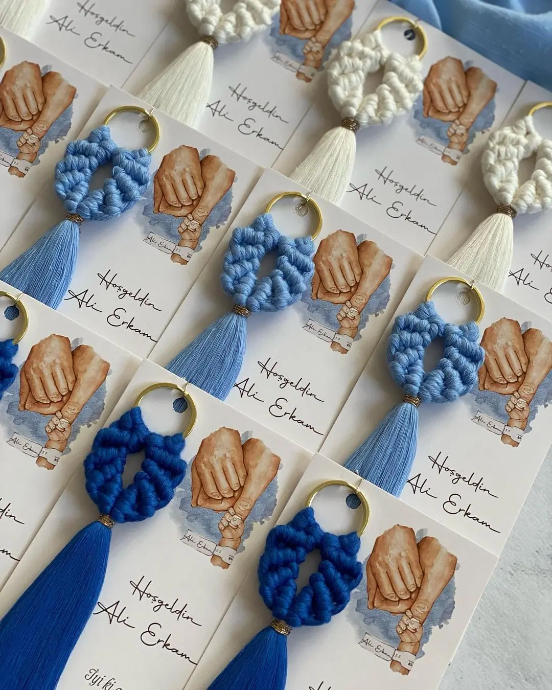 

Macrame Gift Keychain (25 PCS) wedding engagement word celebration day christening celebration baby christening guest birthday baby shower