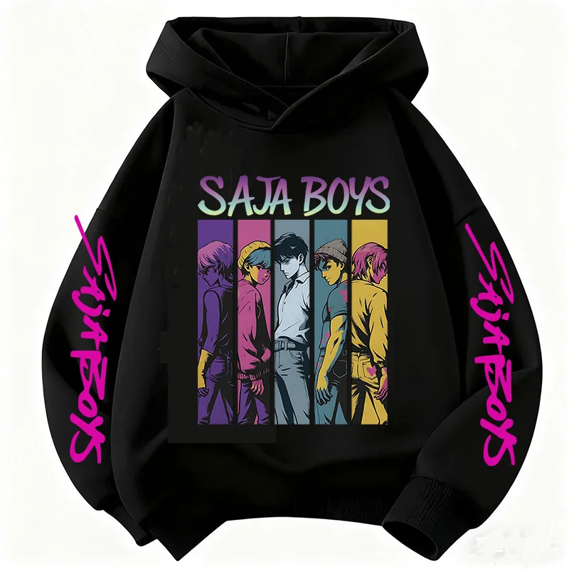 Saja Jungen Herbst Winter Hoodie Kinder Kpop Dämonenjäger Kinder Sweatshirt Niedlich Harajuku Hoody für Jungen Mädchen Unisex