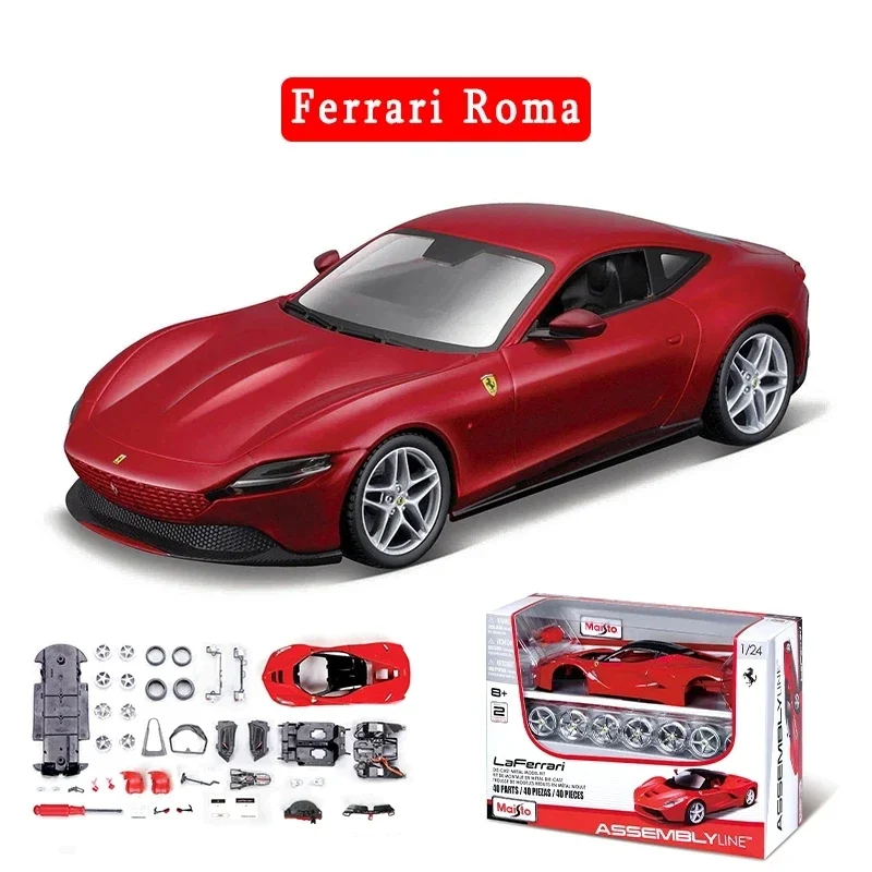 

Модель спортивного автомобиля Maisto 1:24 Ferrari Roma в сборе, модель литая металлическая игрушечная машинка из сплава, модель имитации коллекции, подарок для детей