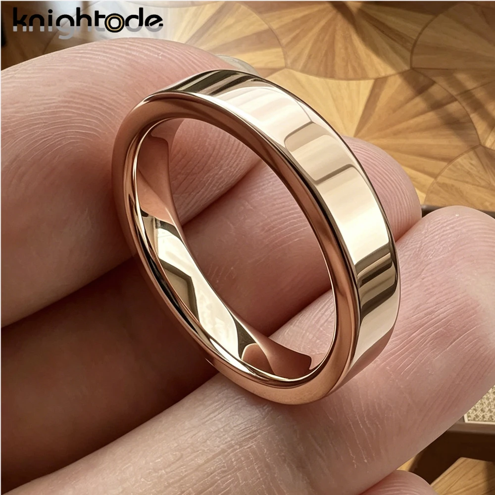 4mm Women High Quality Tungsten Wedding Bands Engagement Little Fnger Ring Flat Polished Brushed Comfort Fit