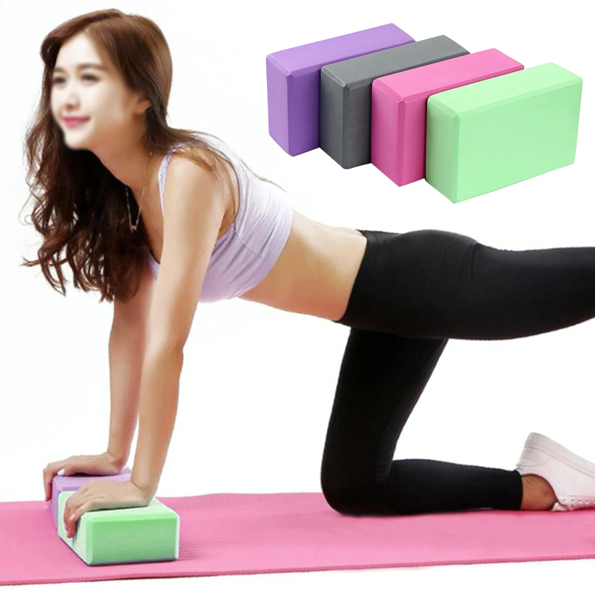 

1Pcs EVA Yoga Block Brick Non-Slip Body Shaping Health Training Sports Stretching Exercise Pilates Gym Foam Fitness Equipment