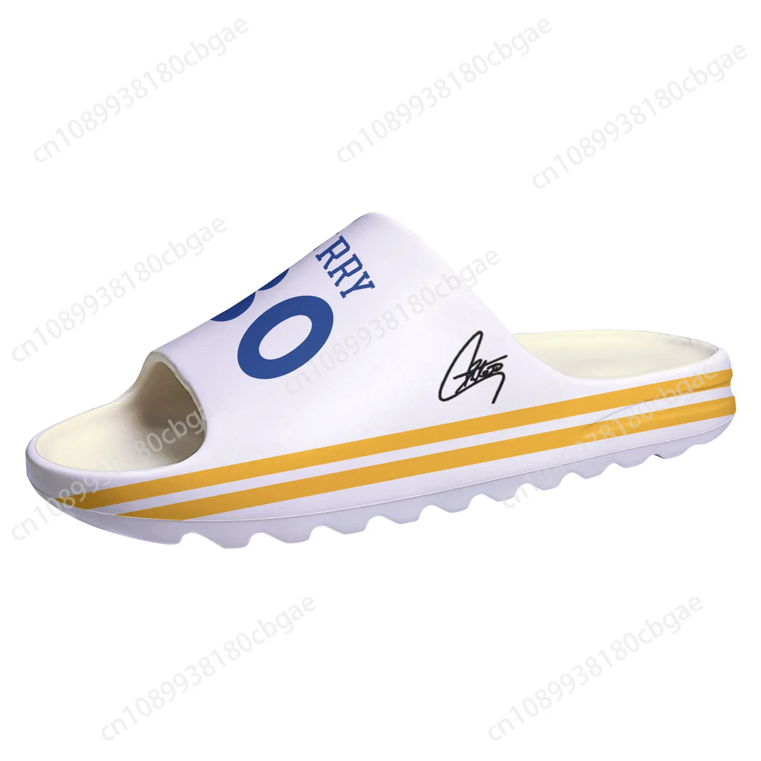 

Golden basketball Soft Sole Sllipers Home Clogs StepOn Shoes Mens Womens Teenager chef Stephen Curry NO 30 Custom Sandals