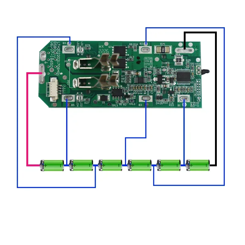 V6 Li-ion Battery Plastic Case Box Charging Protection Circuit Board PCB For Dyson 21.6V DC58 DC62 DC63 DC72 Vacuum Cleaner Part