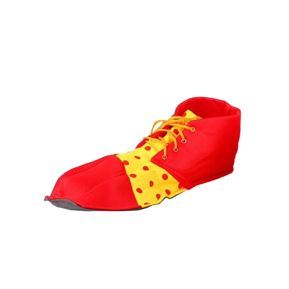 Chaussures de Clown pour femmes et hommes, 1 pièce, rouge brillant, cravate réglable, Costume Durable, fête, carnaval, Halloween, mascarade, pâques