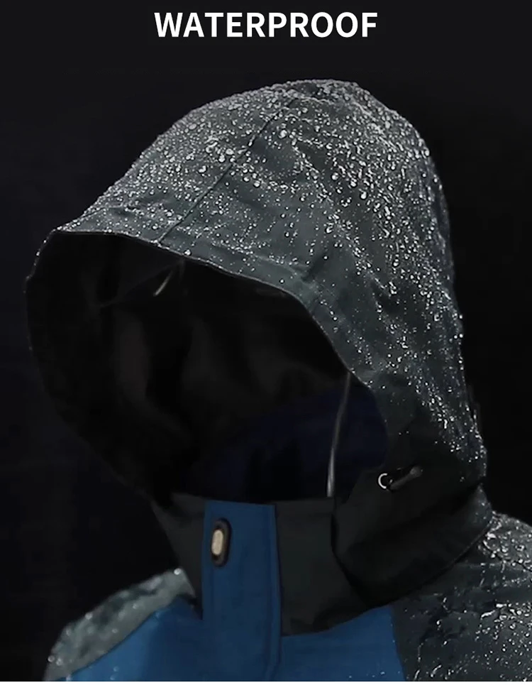 TRVLWEGO Herren-Herbstjacke, Outdoor-Sport, Wandern, Mäntel, Camping, mit Kapuze, winddicht, wasserabweisend, Regen, Angeln, Reisen – Detail 4