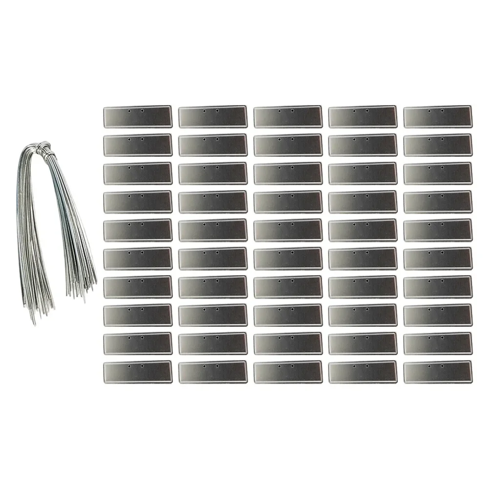 

50 шт. горизонтальные перфорированные алюминиевые этикетки для растений, цветок, ботанический сад, знак, высококачественные аксессуары для инструментов