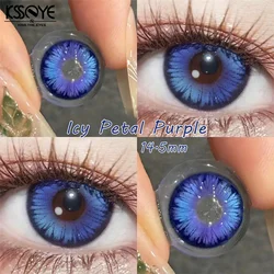 KSSEYE 1pair Color Contact Lenses for Eyes Blue Purple with diopters Beauty Natural Pupils New Style Lens Contacts Fast Shipping