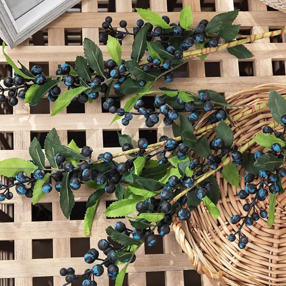 جديد 70 سنتيمتر فروع عيد الميلاد التوت متعدد الألوان صور الدعائم محاكاة التوت الأحمر تشكيلة الأزهار DIY بها بنفسك التوت الأحمر الاصطناعي هدية #2