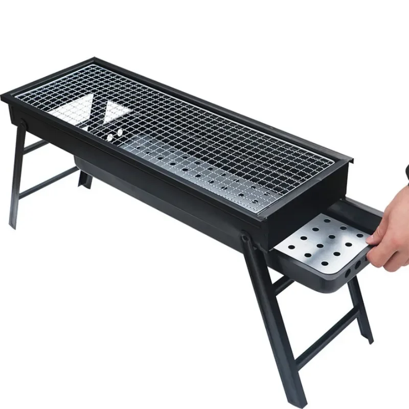 Outdoor charcoal grill Portable household grill Folding small barbecue utensils