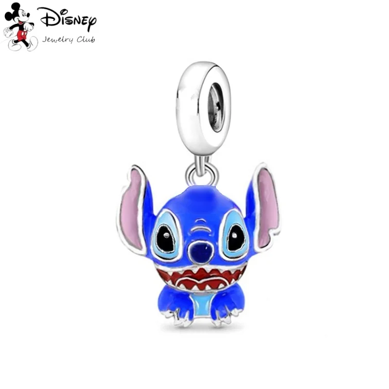 MINISO 2025NEW ديزني لتقوم بها بنفسك صنع أفلام الرسوم المتحركة أنيمي ميكي ماوس ، غرزة استرخى خرزة ساحرة تناسب سوار الفضة الأصلي مجوهرات