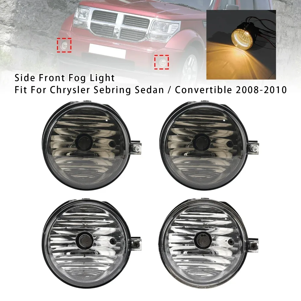 Pair Fog Lights For Dodge Chrysler Caliber Jeep Compass 4805857AA