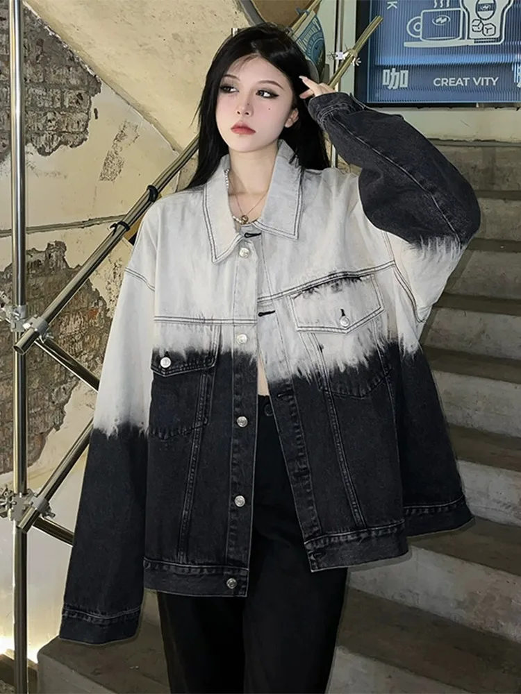 

Ретро американский High Street adient Oversize рабочая одежда Jaet ex Весенне-осенний джинсовый джинт Молодежная модная верхняя одежда