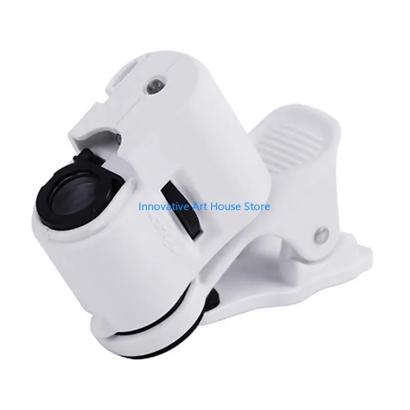 

E1pc светодиодный светодиод мини-микроскоп Mini Magnify Glass Lod-Clip-Type Loupe