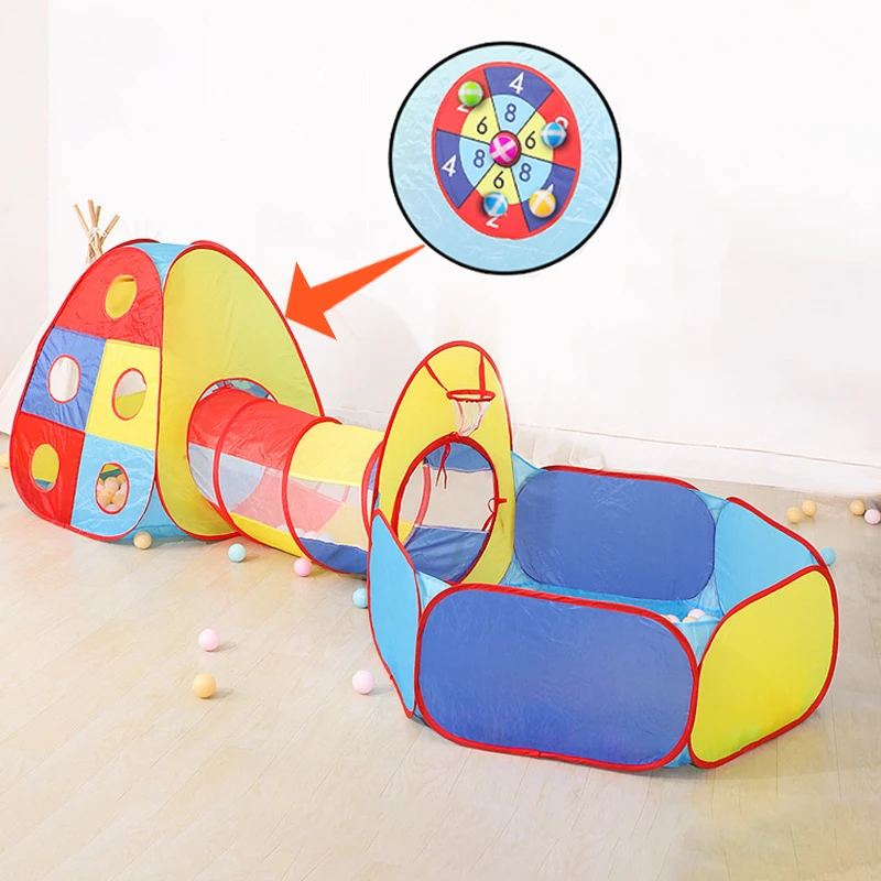 Tenda de jogo portátil para crianças, piscina de bolinhas secas para áreas internas e externas, brinquedo, novo estilo, casa de brincar para crianças pequenas, sem bola