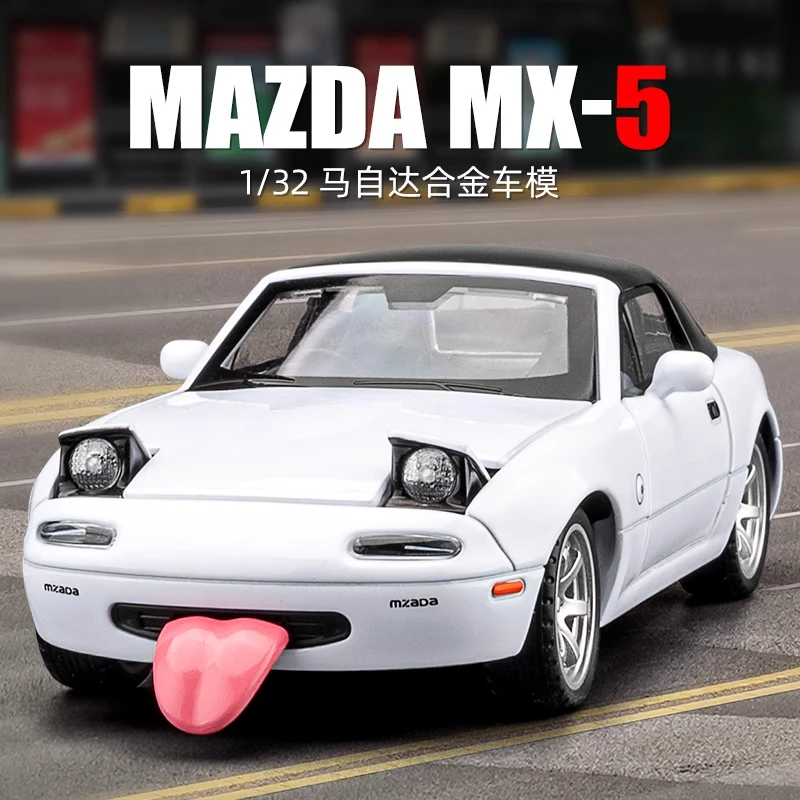 1:32 Mazda MX-5 Supercar Metal Alloy Diecast Toy Car Model Collectibles Birthday Gift Sound & Light Children's Toys Hobbies A658