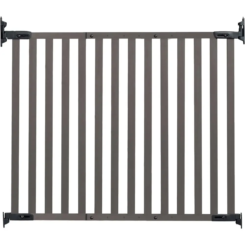 G2304 Bamboo Angle Mount Saeway Gate - Top o Stairs Quick Release Baby Gate (Gray)