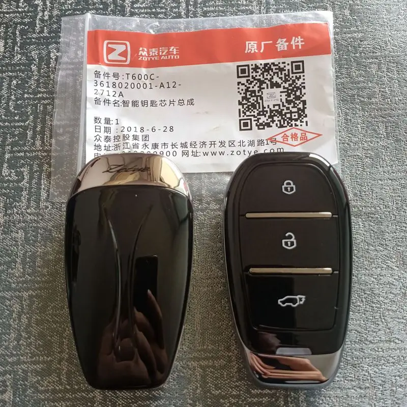 Genuine Car Keyless Remote Key 433Mhz for ZOTYE T600 Coupa T500 T700 SR7 SR9 Z500 X5 Traum S70 T70 Car Smart Remote Key