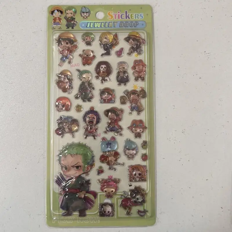 Cartoon 3D Relief Stickers Anime Peripheral One Piece Jujutsu Kaisen Demon Slayer Diy Toy Stickers Birthday Gifts for Boys Girls - view 5