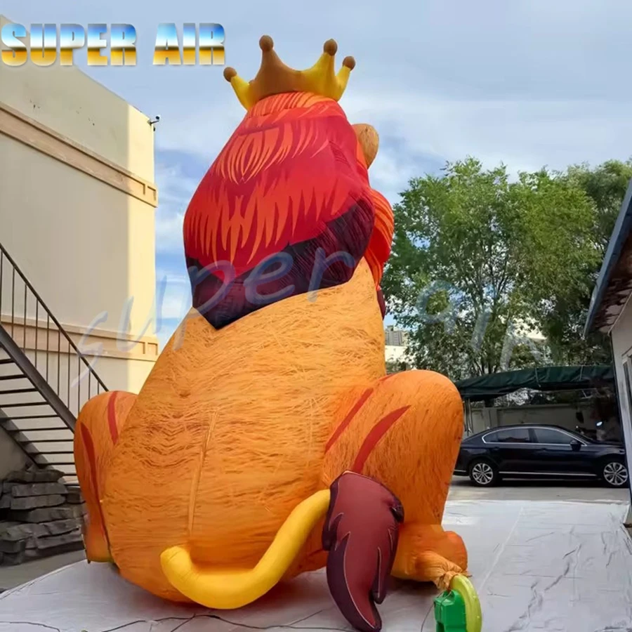 Heißer Verkauf leistungsstarkes und dominantes aufblasbares Löwe-aufblasbares riesiges Tiermodell für den Hintergrund