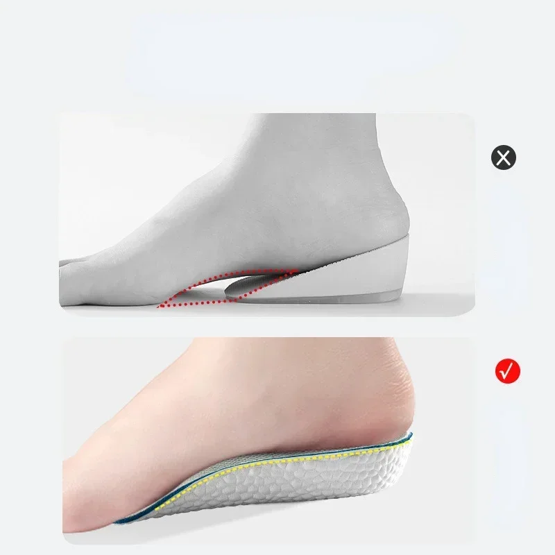 3.5/2.5/1.5cm Arch Support Height Increase Insoles Light Weight Soft Elastic Lift Soft Elastic Lifting for Men Women Shoes Pads