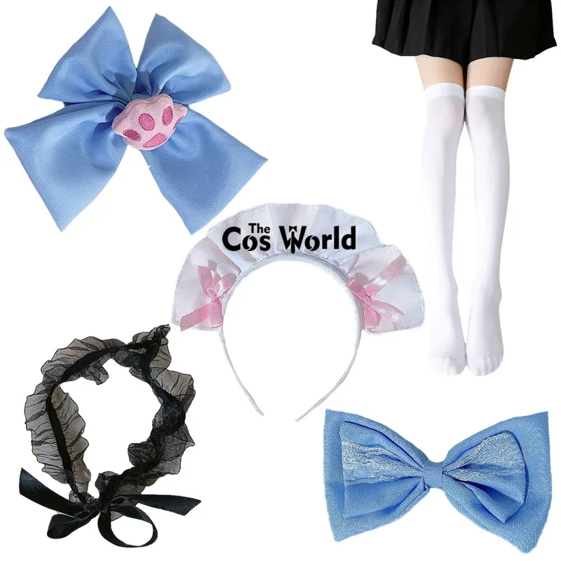 ญี่ปุ่น Lolita Headwear Neckwear Petticoat ถุงน่องถุงมืออุปกรณ์เสริมสำหรับชุดแม่บ้านชุดอะนิเมะชุดคอสเพลย์