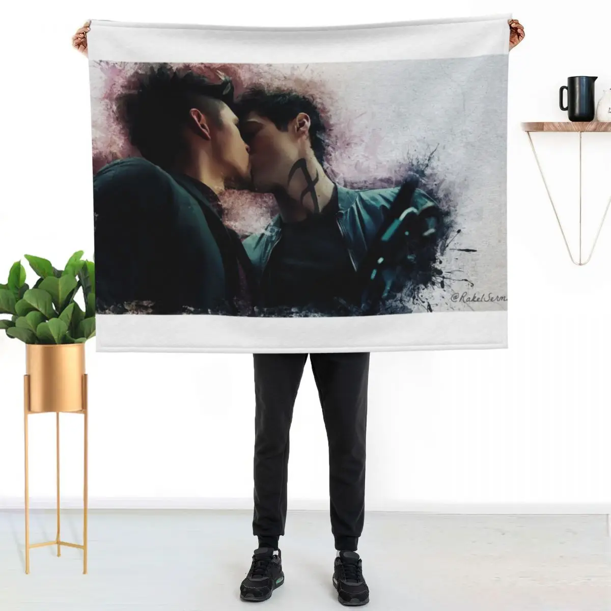 Malec Aku Kamu Tape Throw Blanket Air Conditioner Soft Blanket for Office Home