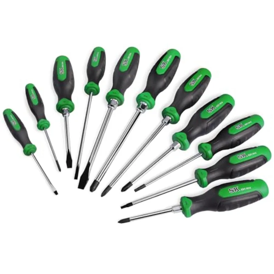 

11-Piece Magnetic Screwdriver Set Includes Slotted/Phillip/Star Screwdrivers S2 Steel SureGrip Handle