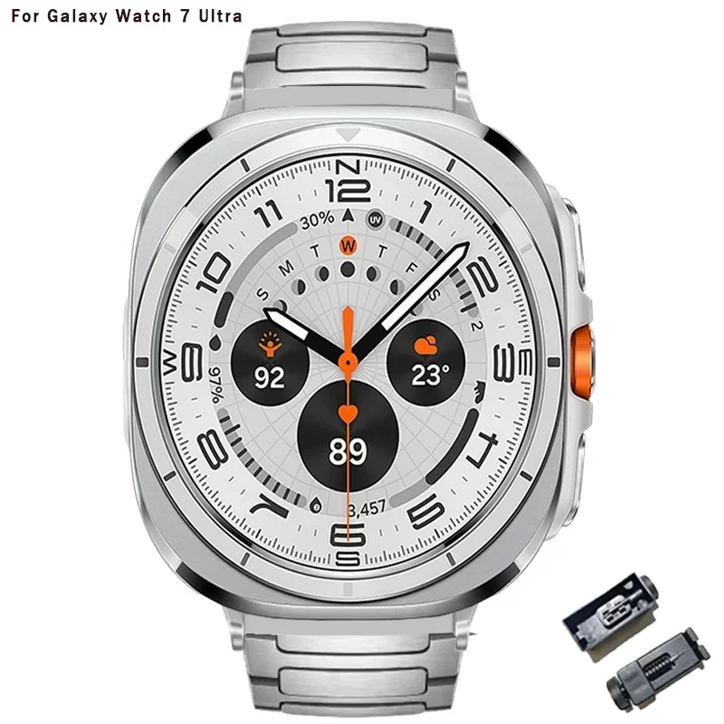 Cinturino per orologio in titanio di lusso per Samsung Galaxy Watch 7 bracciale Ultra in metallo per GALAXY Watch 7 Ultra NO gap cinturino curvo