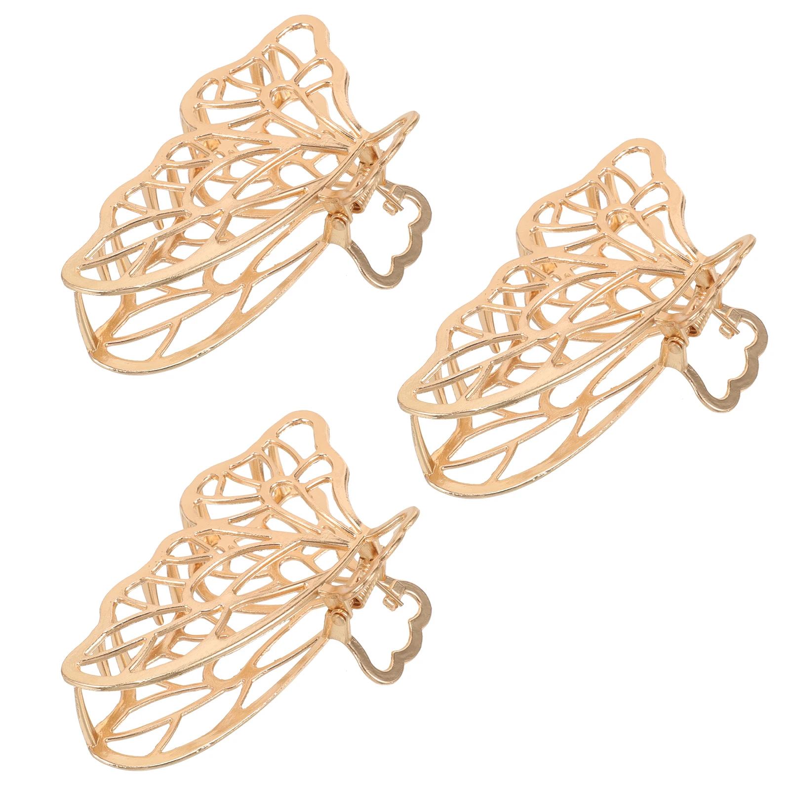 

3 Pcs Hairpin Claw Clips Accessories for Women Trend Aesthetic Barrettes Alloy Girls Miss Butterflies Jaw Claws
