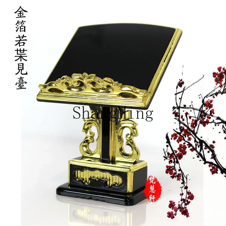 DSA Caiyun Craft Solid Wood Gold Foil Buddhist Hall Supplies Bookshelf Buddhist Ornament