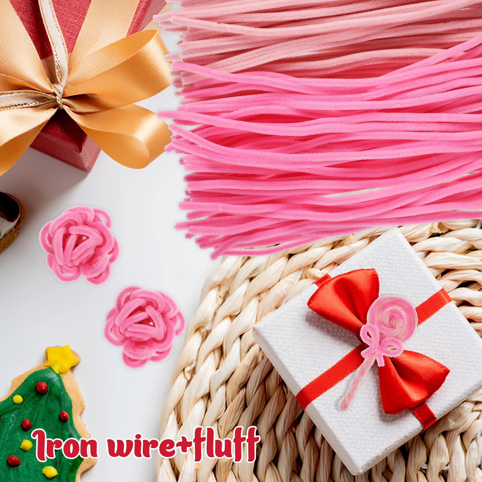 200 szt. Patyczków do rzeźbienia, miękkie, grube druciki do rękodzieła, sznurki z chenille do tworzenia kwiatów DIY, dekoracji świątecznych i girland.