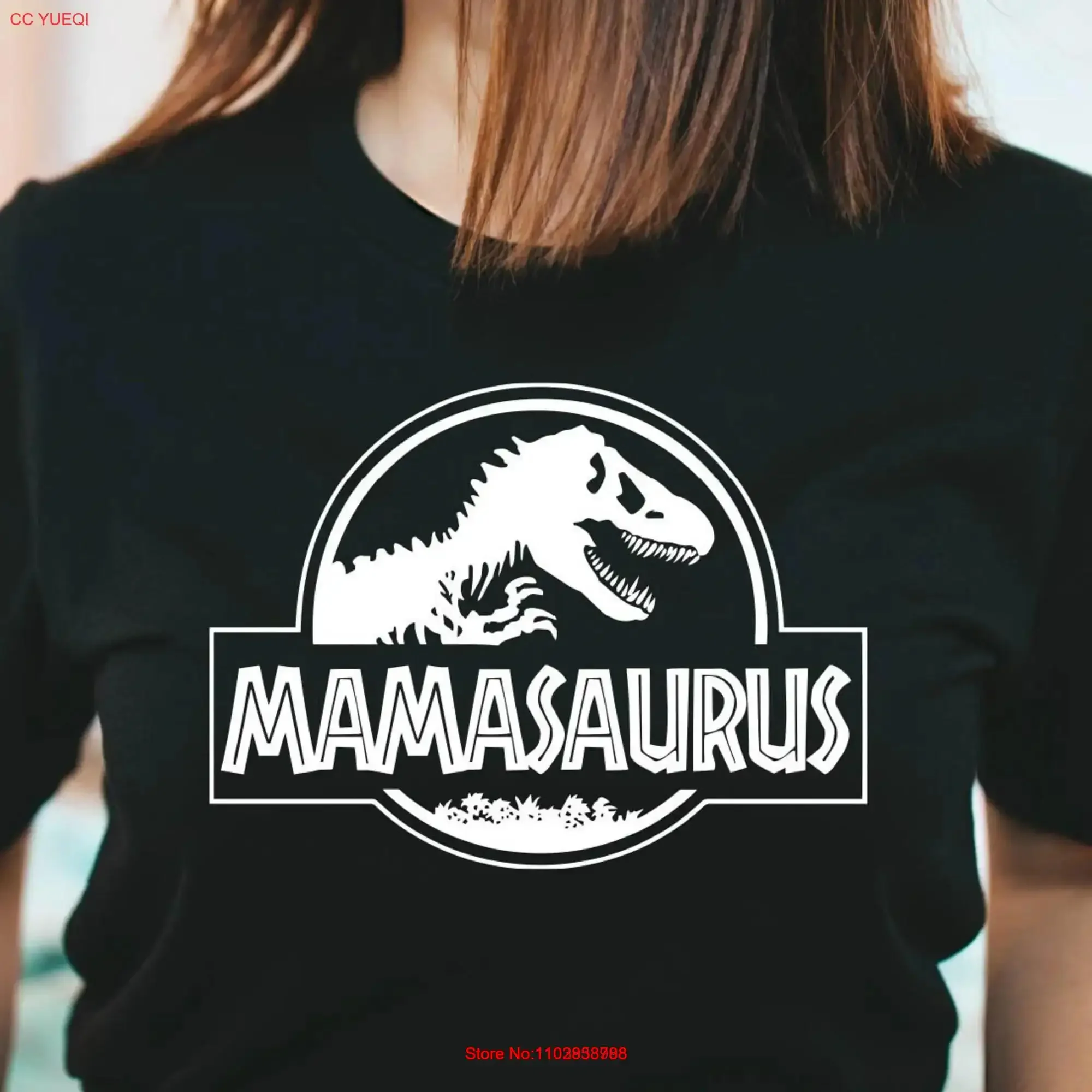 Mamasaurus Футболка Mom Grandma Mommy for Mother Jurassic Mama с длинными или короткими рукавами