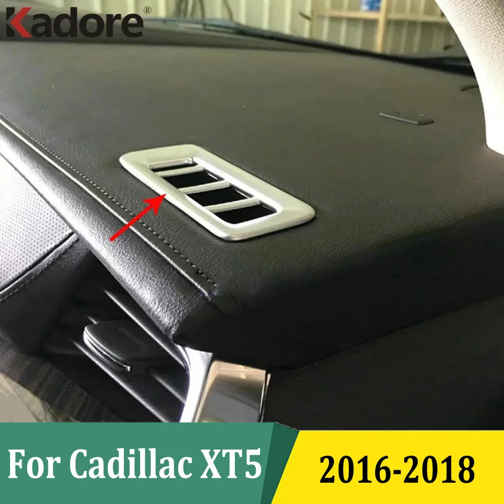 

For Cadillac XT5 2016 2017 2018 Front Dashboard Air Vent Outlet Cover Trim Panel Sticker Car Interior Accessories Matte 1PCS