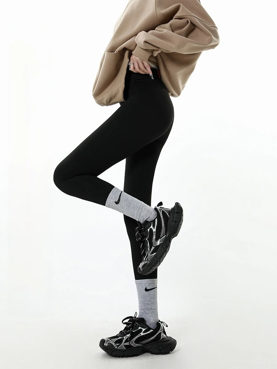 

Брюки для йоги с высокой талией для похудения, женские длинные брюки, эластичные велосипедные orts, ковчег, кожаный узор, внутренняя одежда, верхняя одежда