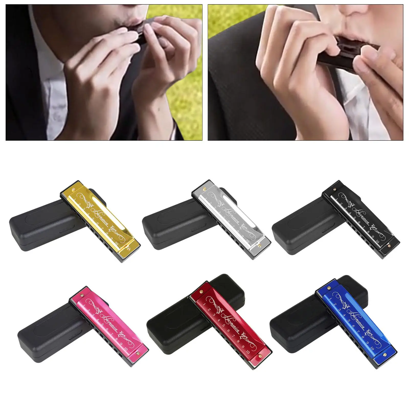 High quality harmonica with 10 holes and 20 melodies in C key for music lovers