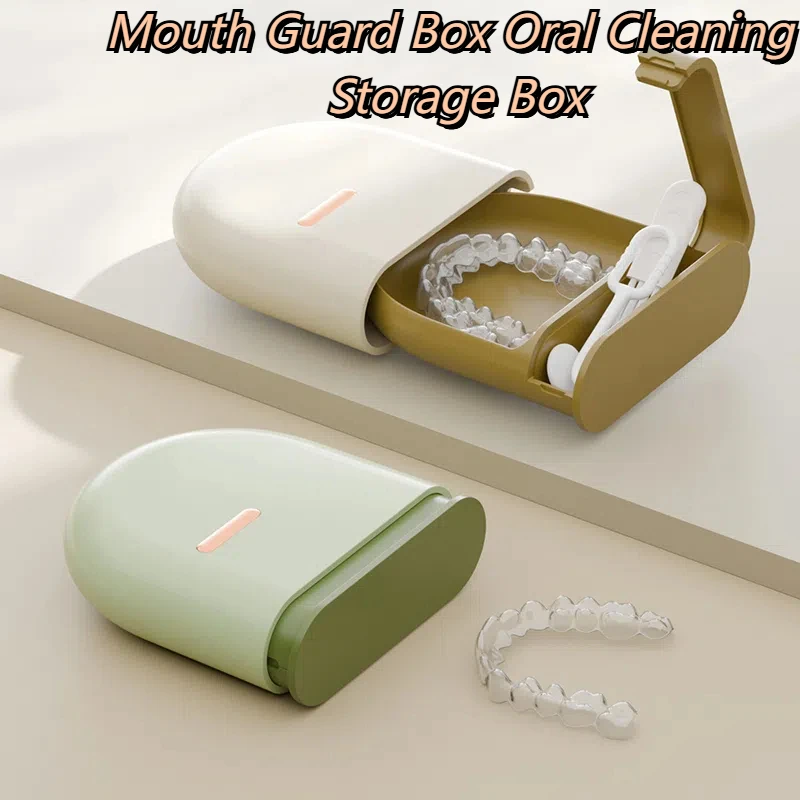 

Portable Mouth Guard Box Oral Cleaning False Teeth Denture Storage Box Teeth Aligner Braces Box Orthod