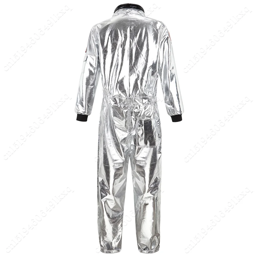 Silver Astronaut Costume Cosplay Men Women Costume Jumpsuits Astronaut Space Suit Adult Cosplay Costumes