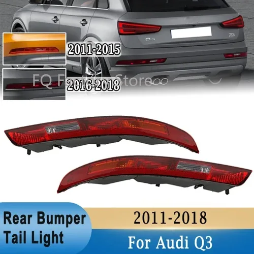 Luz de freno de parachoques trasero de coche, lámpara reflectora de señal de giro de calentamiento trasero para Audi Q3 2011-2015 Q3 2016-2018 8U 0945095 B 8UD 945096